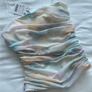 Corset style top - NEW - from Zara - washed light colors